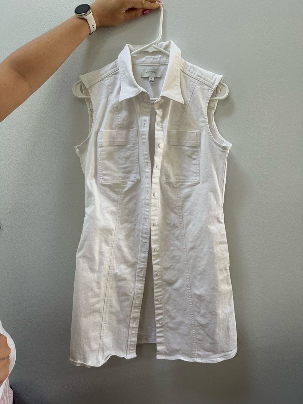 Banana Republic White Denim Dress